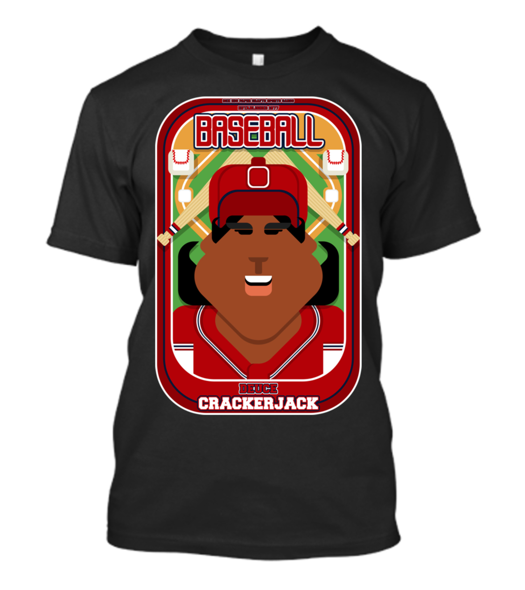 BASEBALL DEUCE CRACKERJACK RED BLUE WHITE T-Shirt