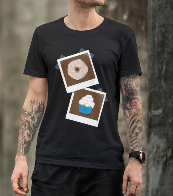 Dessertpolaroids Donut Cupcake Polaroid Images T-Shirt