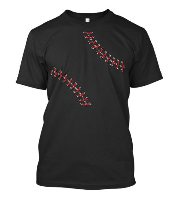 Baseball Stitches Classic Red T-Shirt