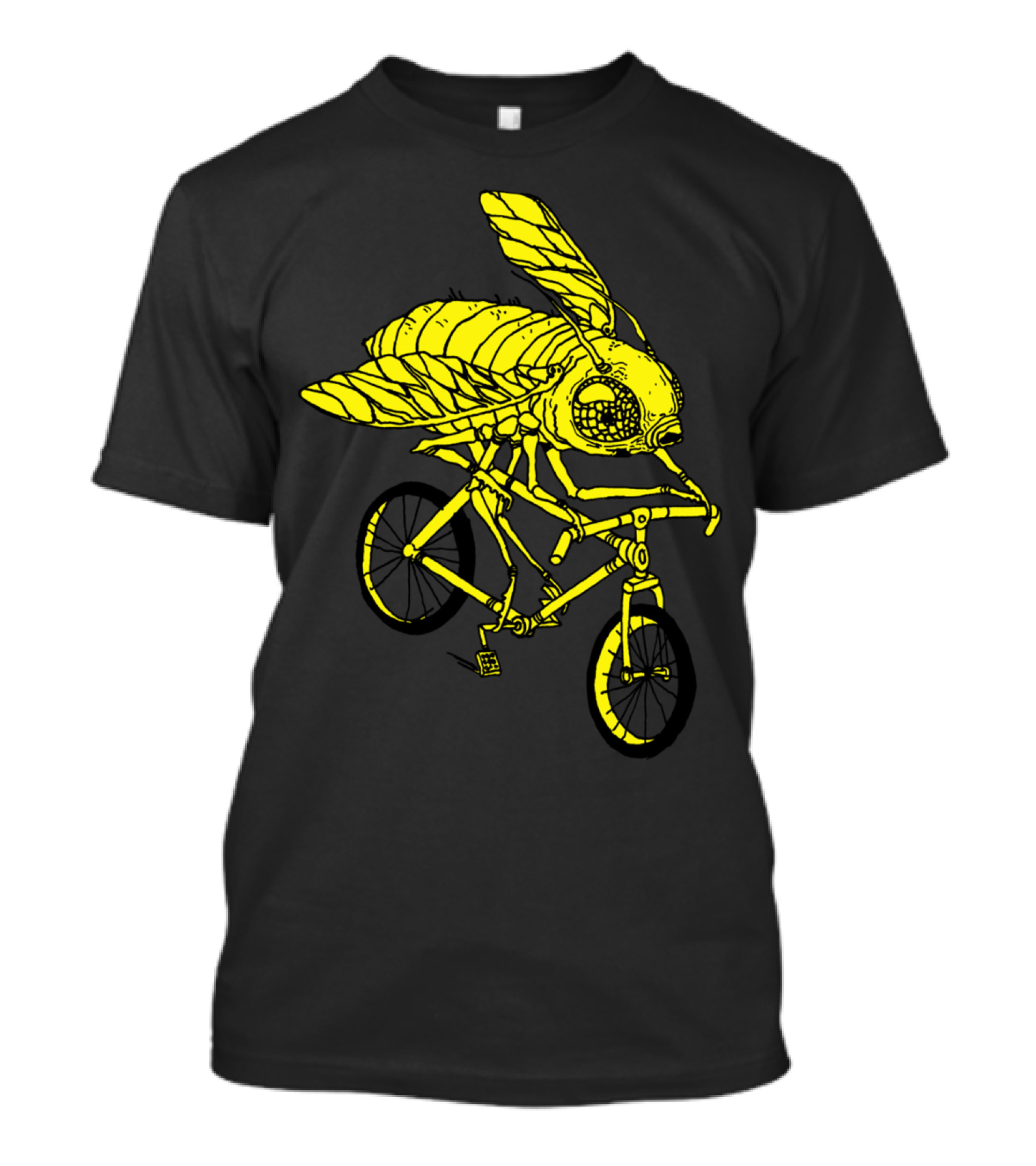 Flycycle Yellow Insect Riding Bicycle T-Shirt