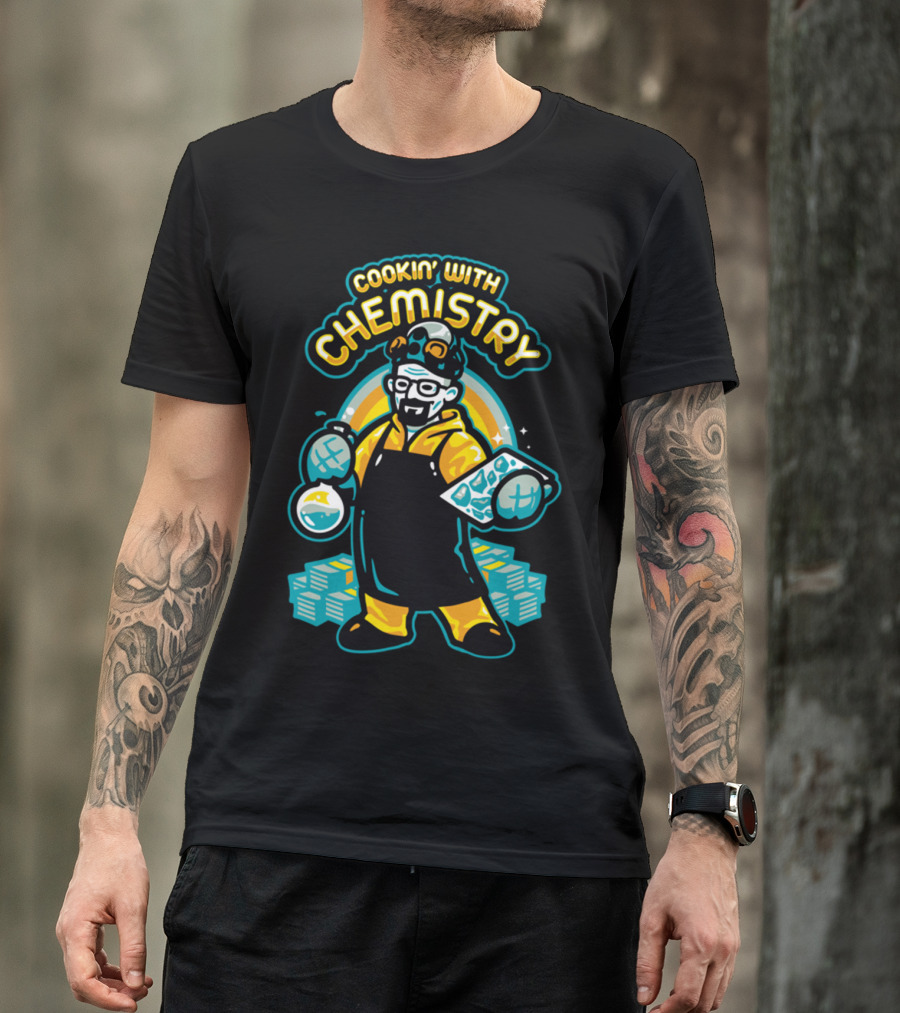 Cookin’ With Chemistry Breaking Bad Cooking Style Cartoon T-Shirt
