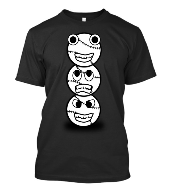 Baseball Faces Totem Pole T-Shirt