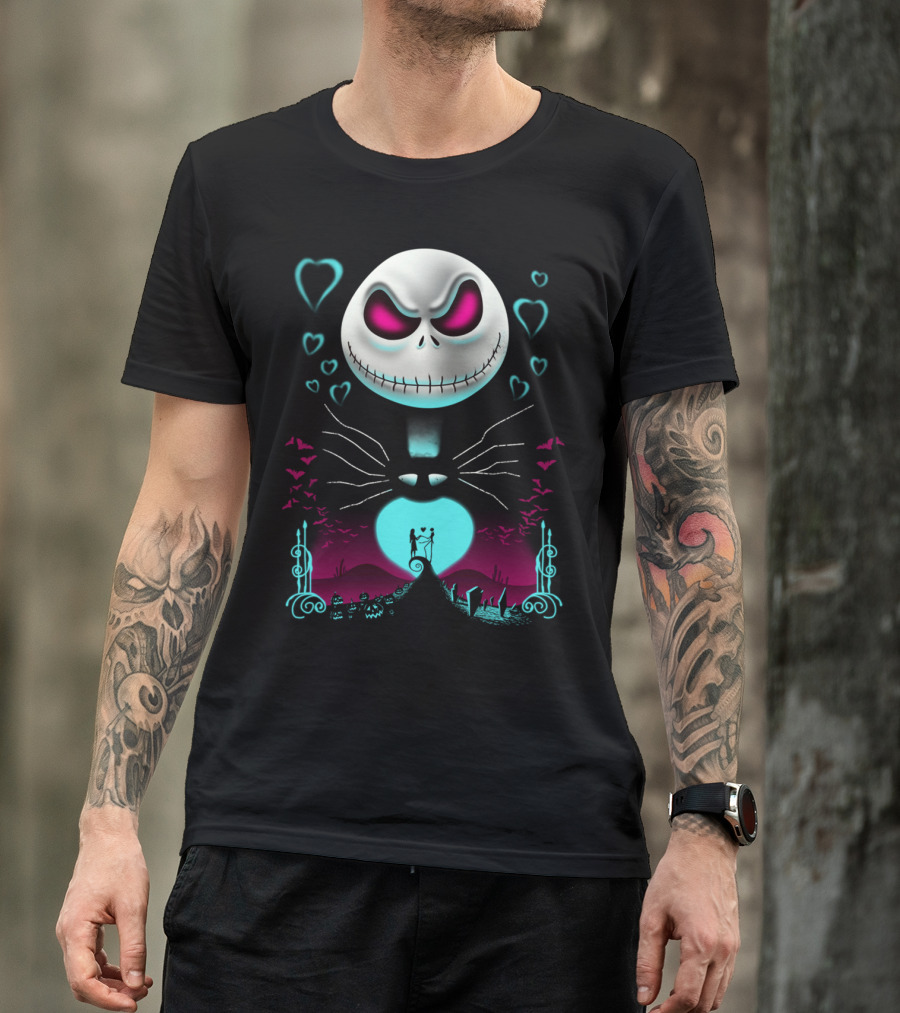 Nightmare Before Christmas Jack Skellington Love Scene T-Shirt