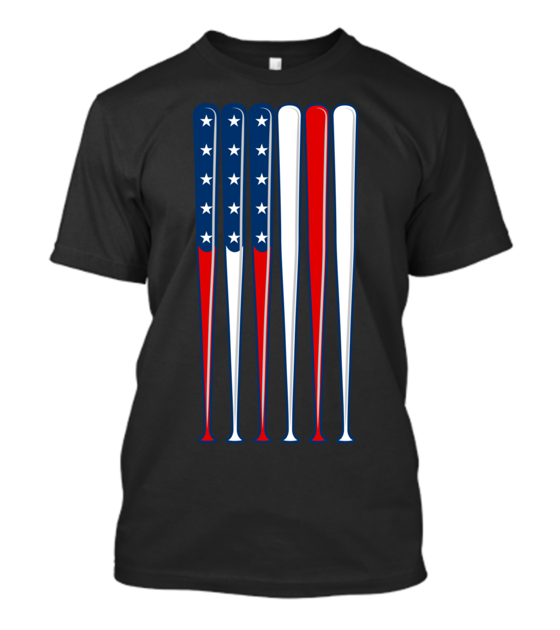 Baseball Bats USA Flag T-Shirt