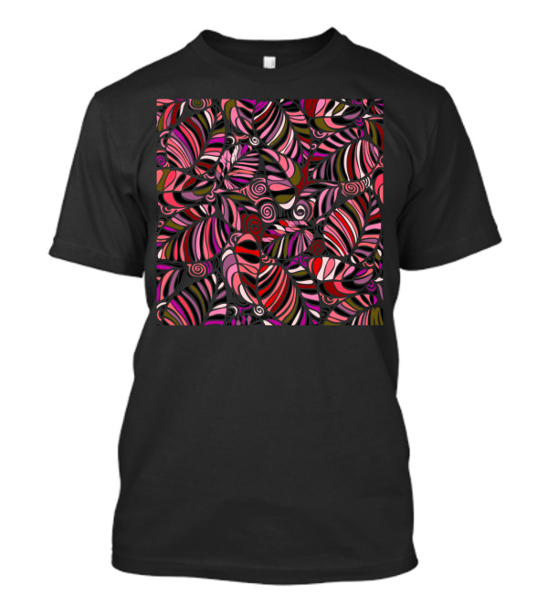 Evening In The Garden Vibrant Swirls And Spirals T-Shirt