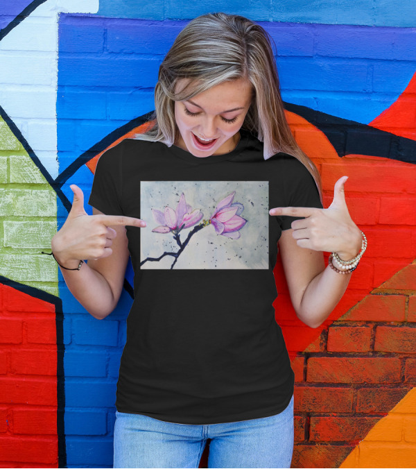 Evening Romance By ArtB Magnolia Blossom On Delicate Branch T-Shirt