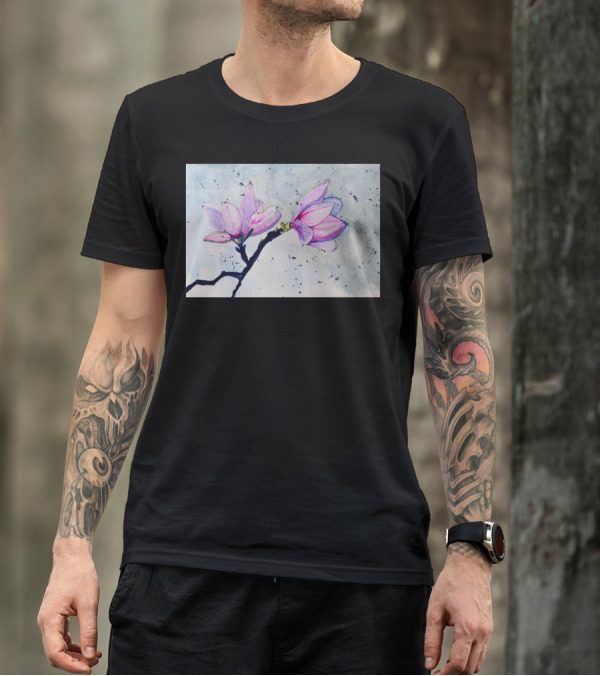 Evening Romance By ArtB Magnolia Blossom On Delicate Branch T-Shirt