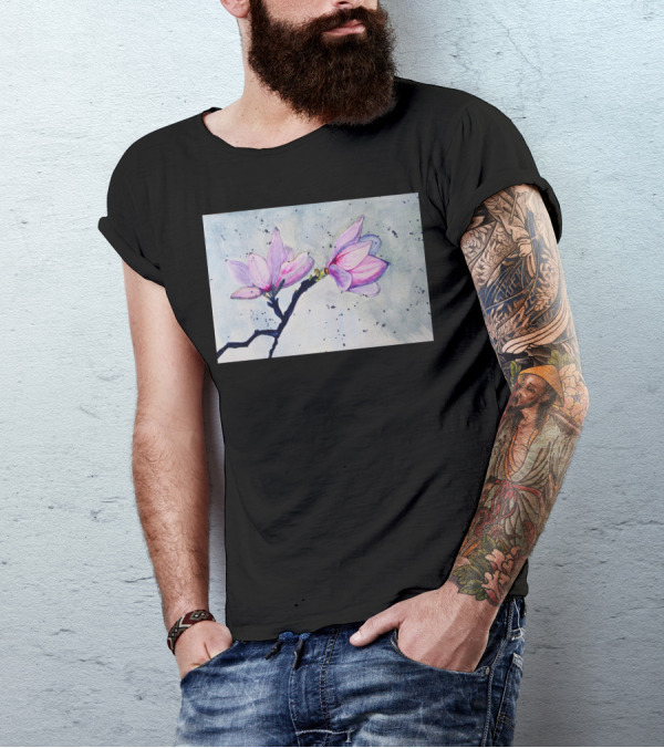 Evening Romance By ArtB Magnolia Blossom On Delicate Branch T-Shirt