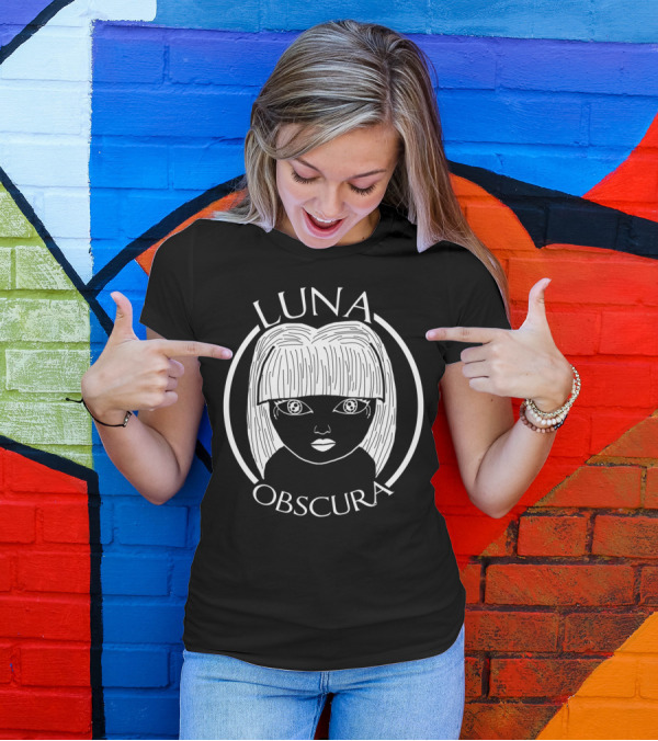 Luna Obscura Mysterious Girl Circle Emblem T-Shirt