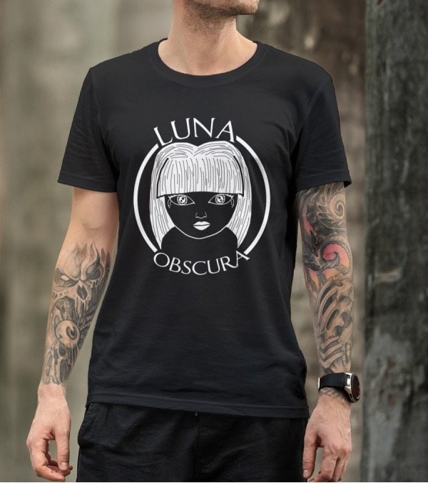 Luna Obscura Mysterious Girl Circle Emblem T-Shirt