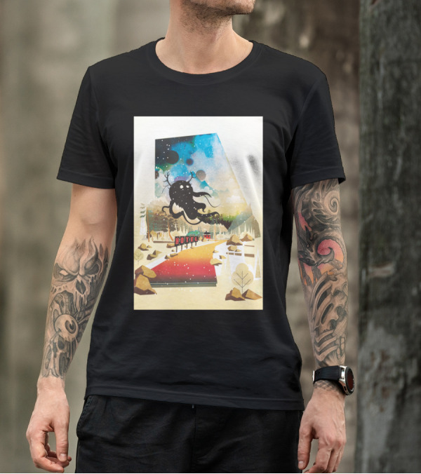 Hotel Cosmic Mountain Adventure With Forest And Alien Sky T-Shirt
