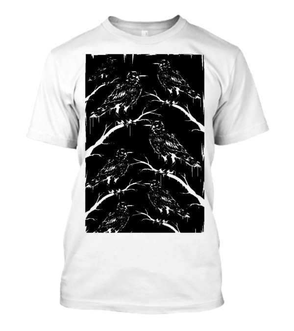 Raven Kingdom Dark Gothic Forest Flock T-Shirt