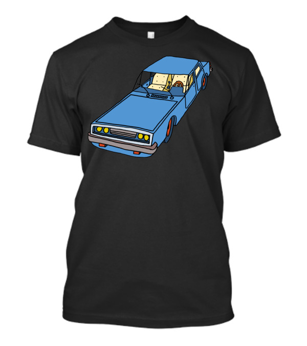Blue Car Retro T-Shirt