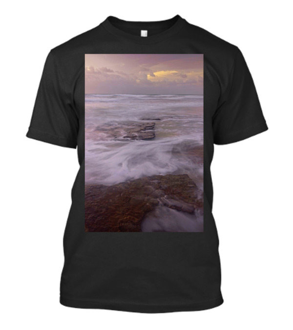 Cable Beach Dark Ocean Waves Sunset Scene T-Shirt