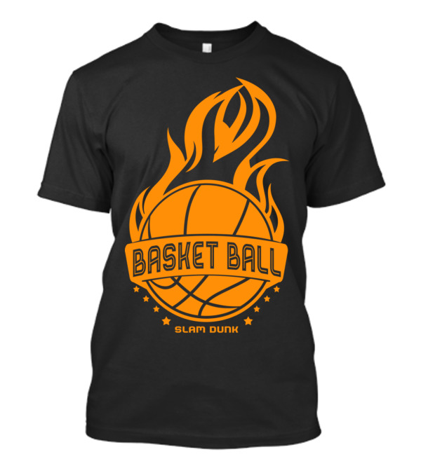 Basket Ball Slam Dunk Flame T-Shirt