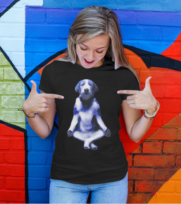 Blue Dog Meditating T-Shirt