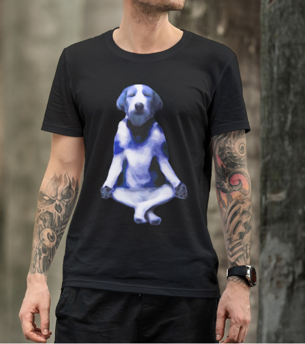Blue Dog Meditating T-Shirt
