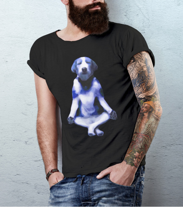 Blue Dog Meditating T-Shirt