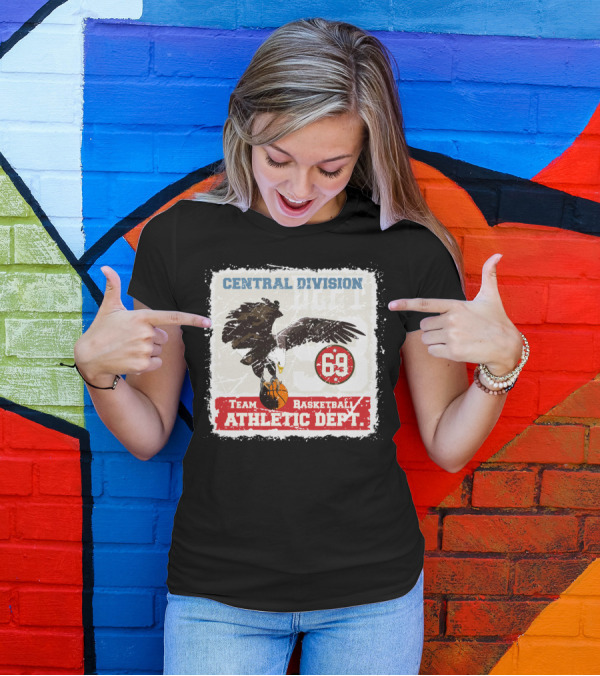 Central Division Team Basketball Athletic Dept 69 Eagle T-Shirt