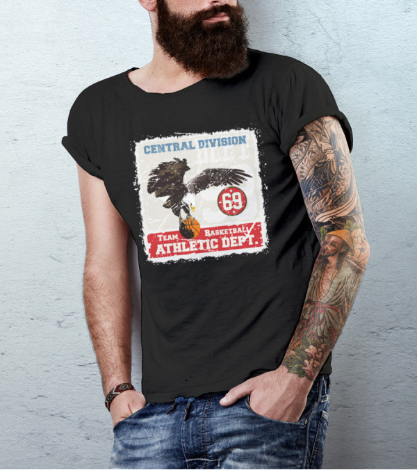 Central Division Team Basketball Athletic Dept 69 Eagle T-Shirt