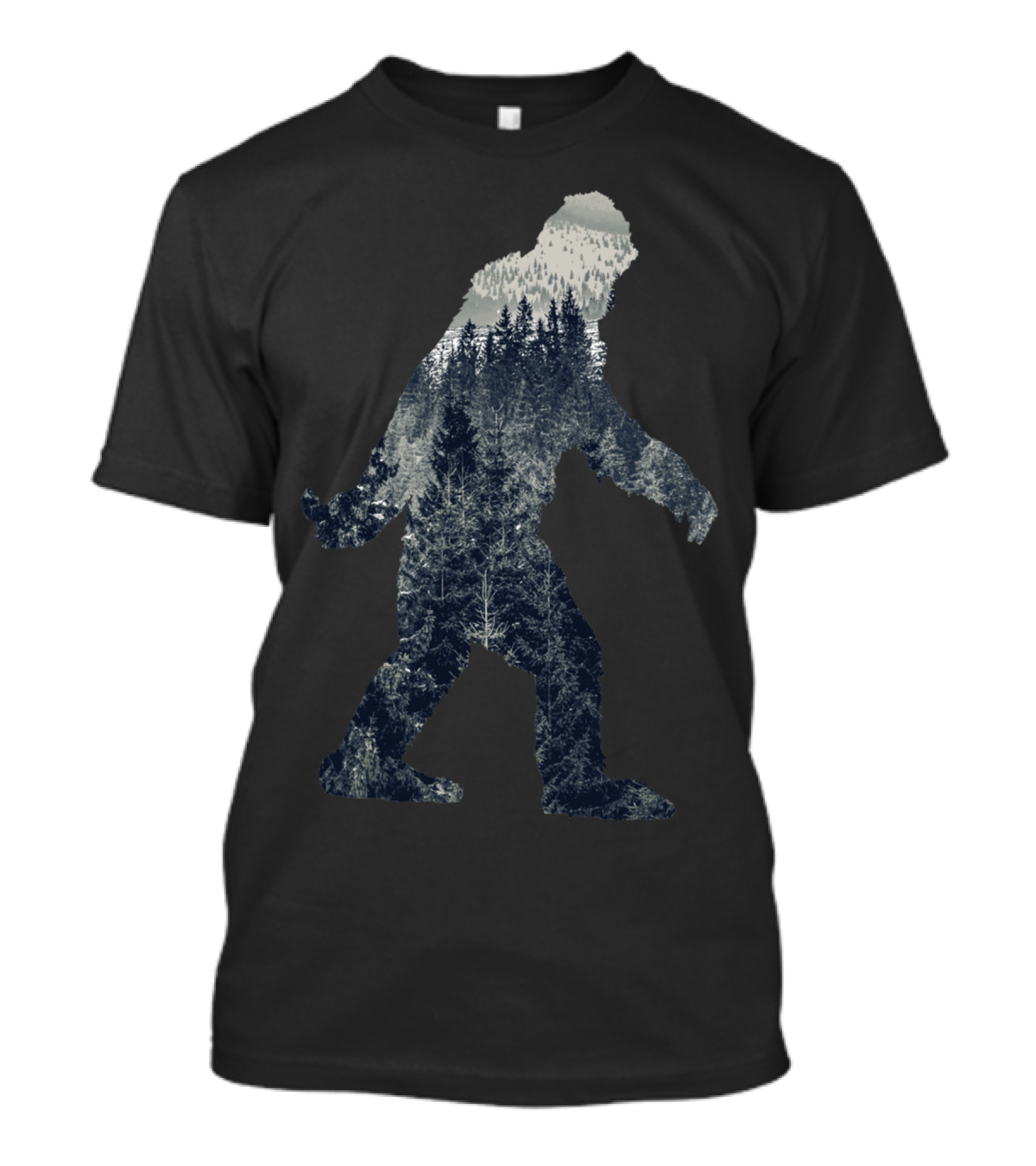 Sasquatch In Winter Forest T-Shirt