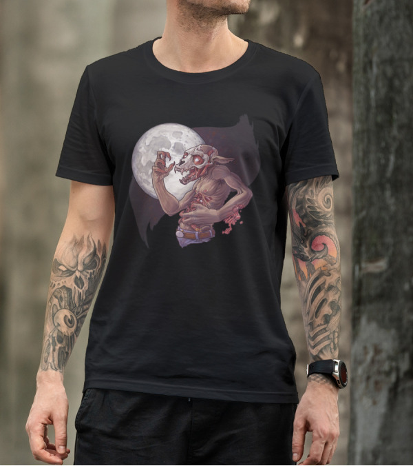 Neverending Curse Werewolf Under Full Moon T-Shirt