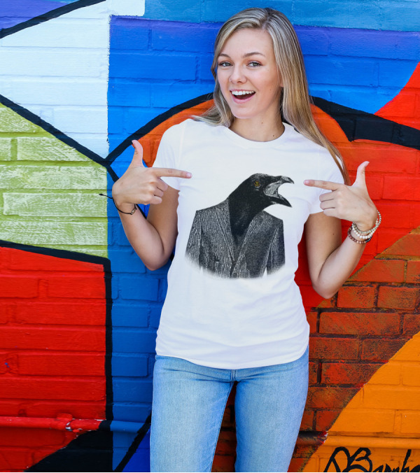 Ravens Head Suit Top Bird T-Shirt