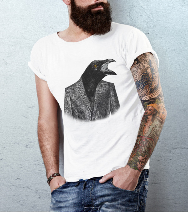 Ravens Head Suit Top Bird T-Shirt