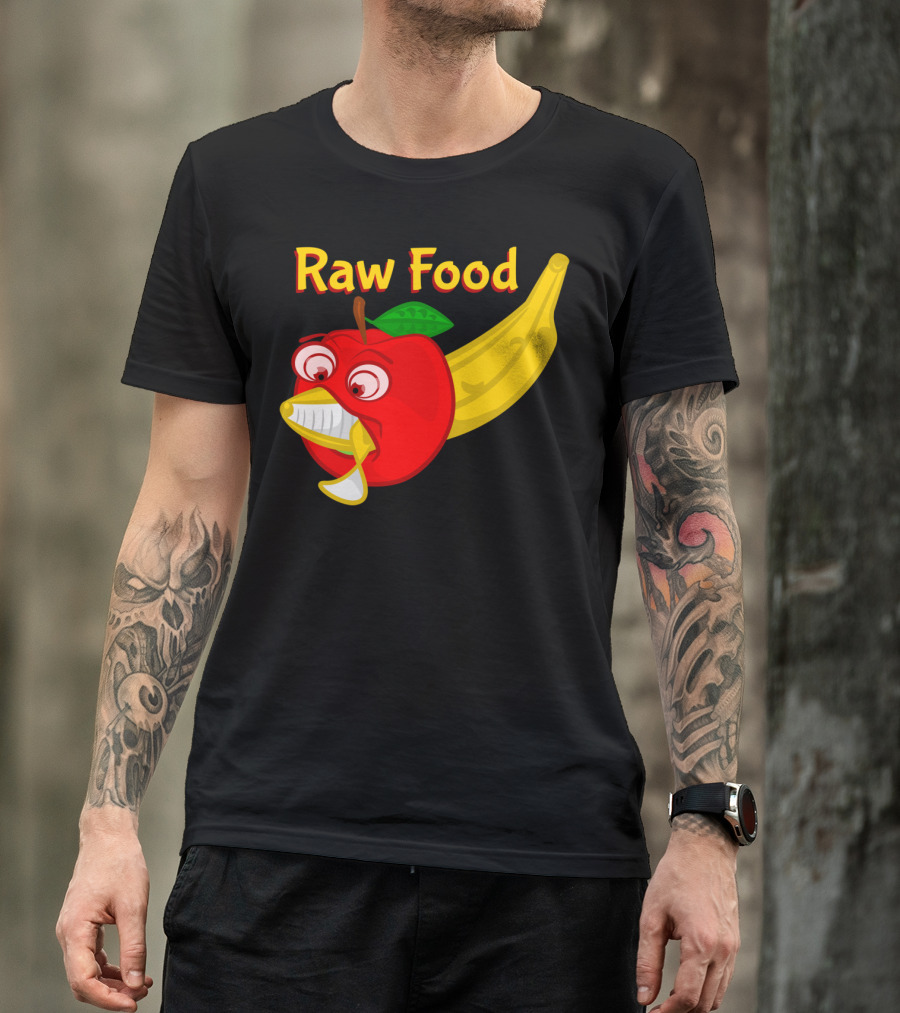 Raw Food Banana Apple Fight T-Shirt