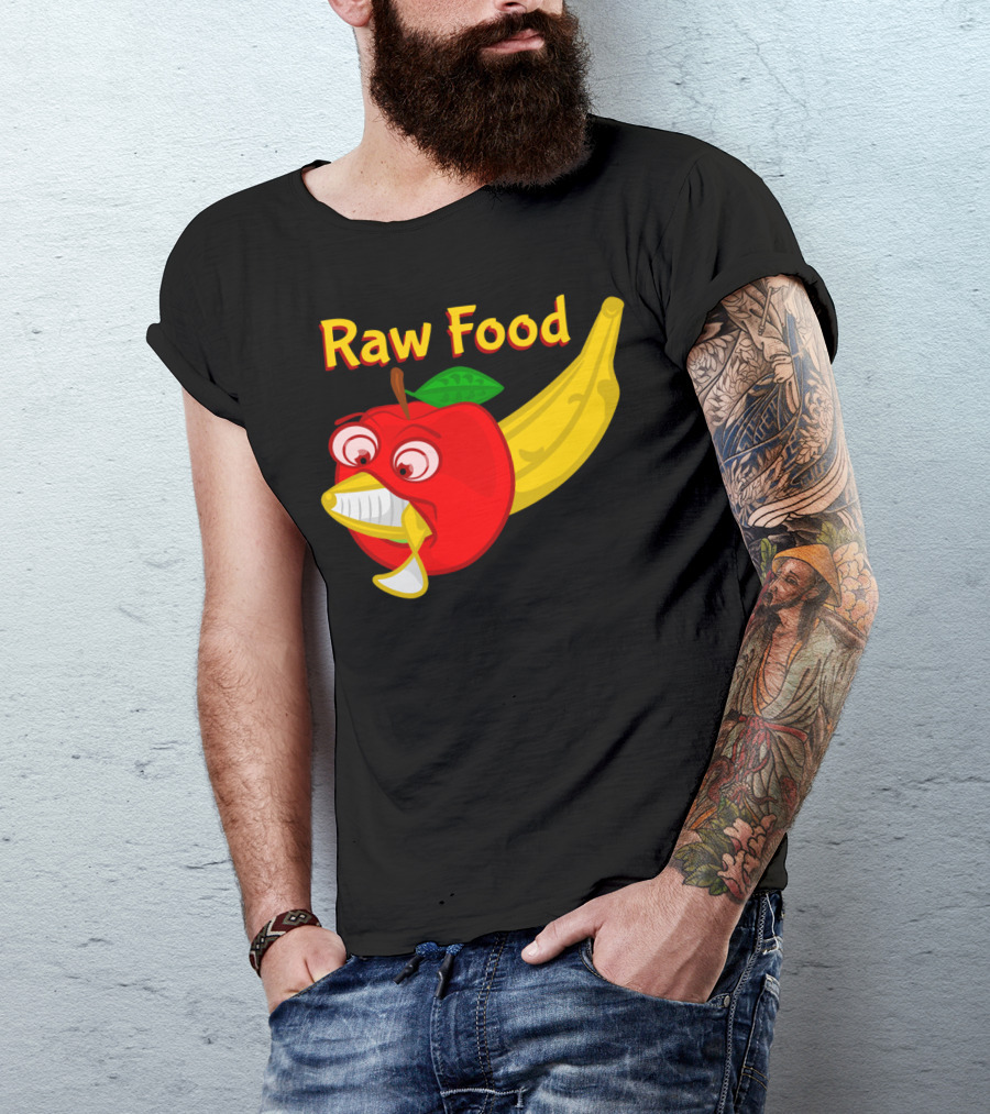 Raw Food Banana Apple Fight T-Shirt