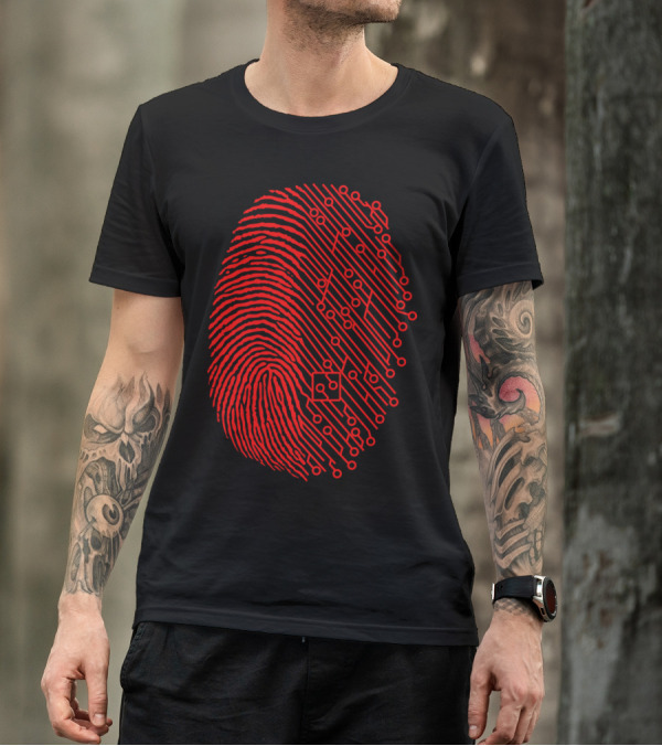 New Generation Digital Fingerprint Circuitry T-Shirt