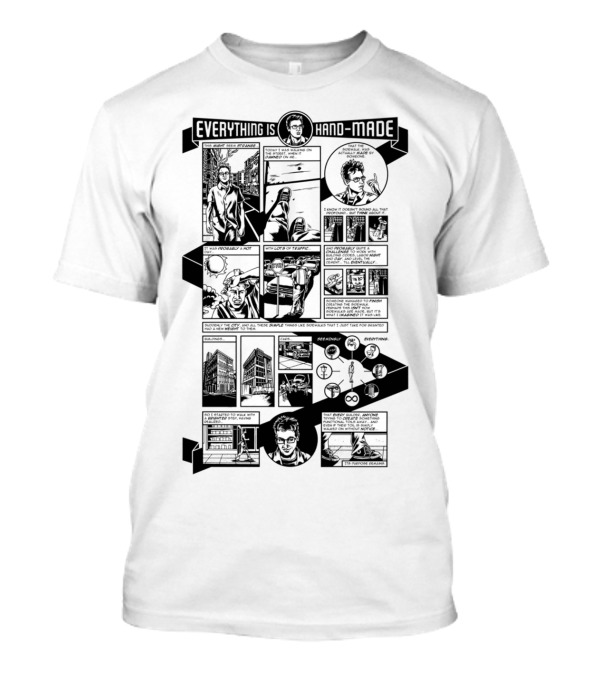Everything Is Hand Made Comic Style Narrative T-Shirt