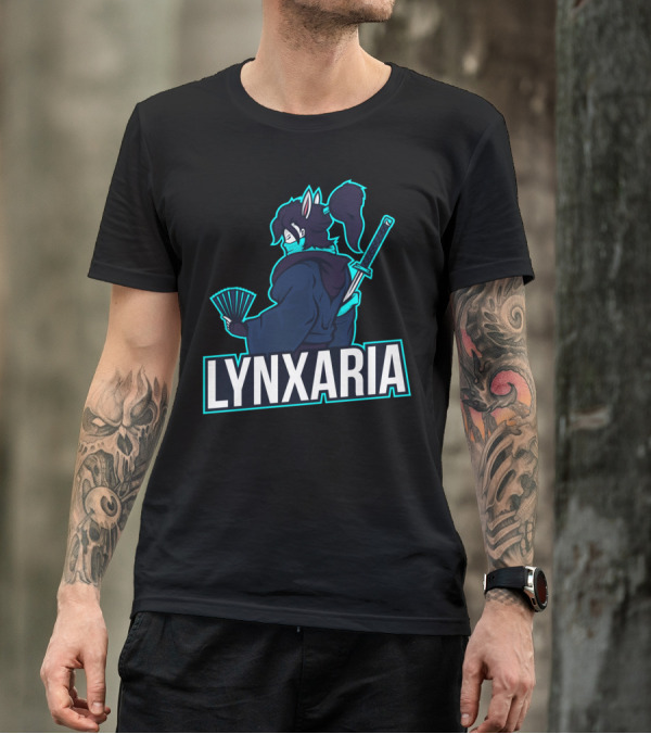 Lynxaria Samurai Warrior With Katana And Fan T-Shirt