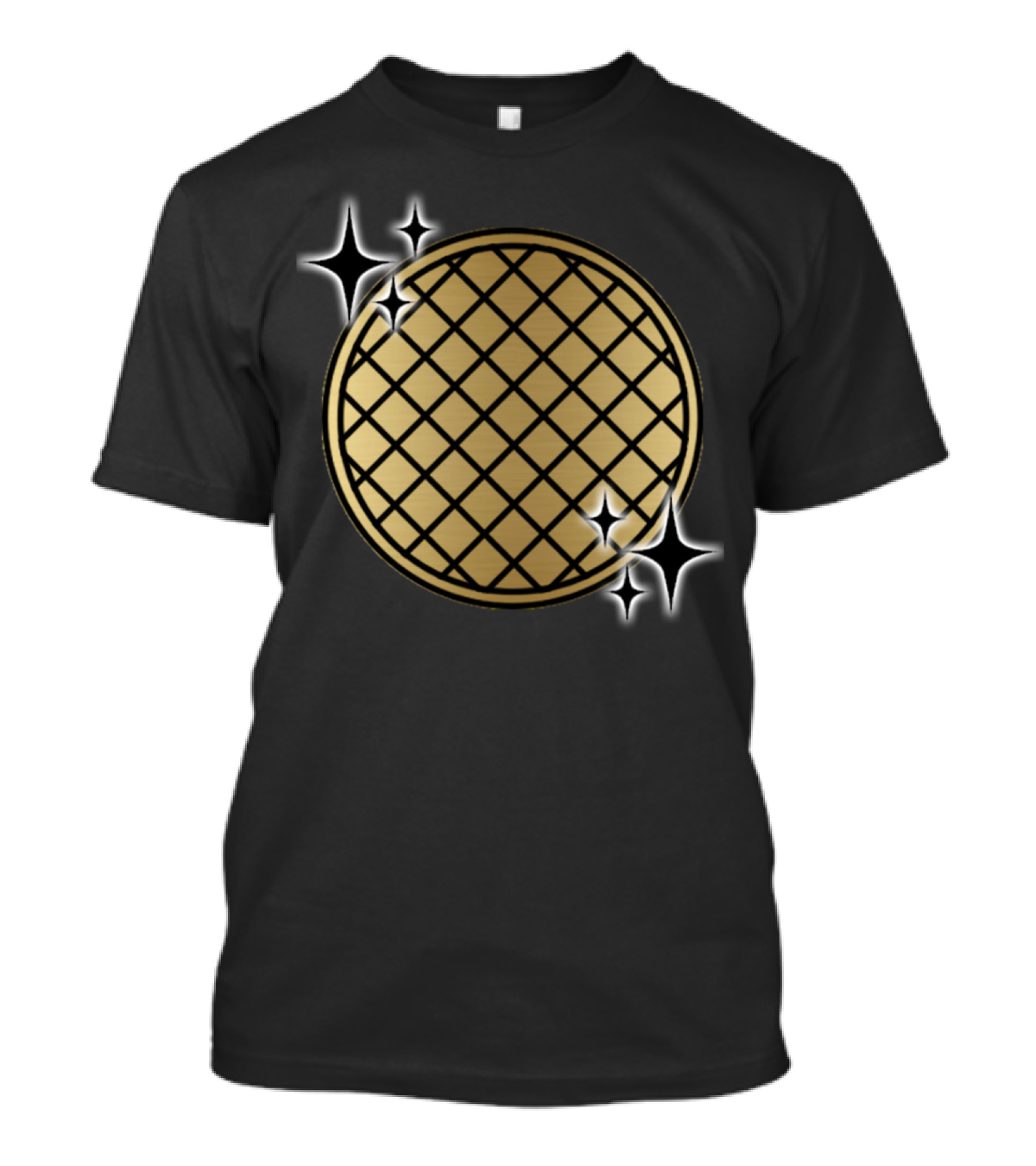 DezThuMak Golden Waffle Circle With Sparkles T-Shirt