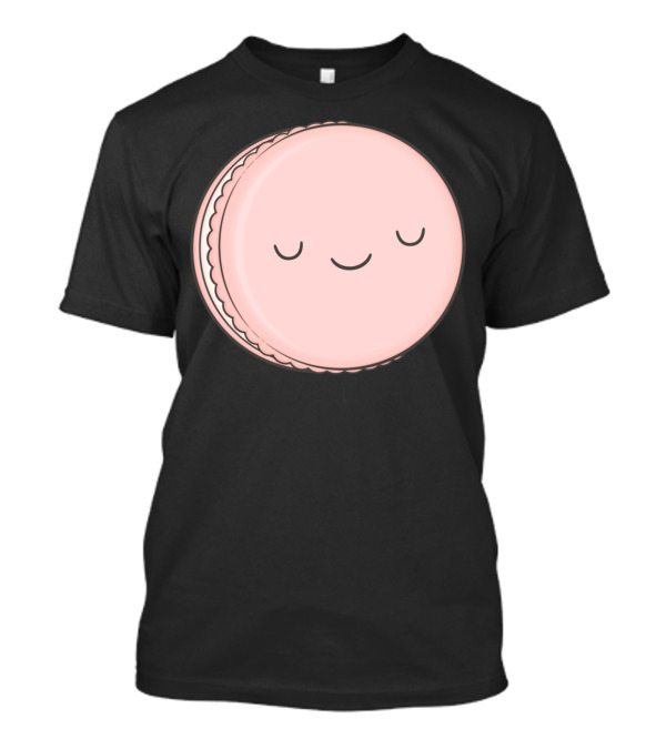 Smiling Pastel Pink Macaron With Cute Face T-Shirt