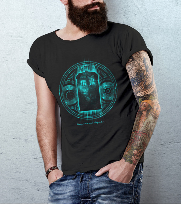 Everywhere And Anywhere Police Public Call Box Iconic Sci-Fi Time Machine T-Shirt
