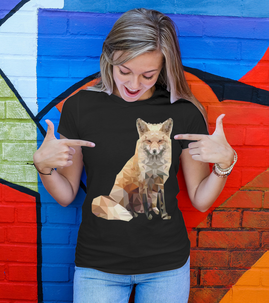 Polygonal Cool Fox T-Shirt