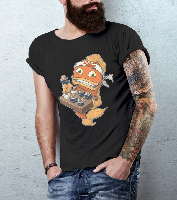 Sushi Fish Serving Platter With Nigiri And Rolls T-Shirt