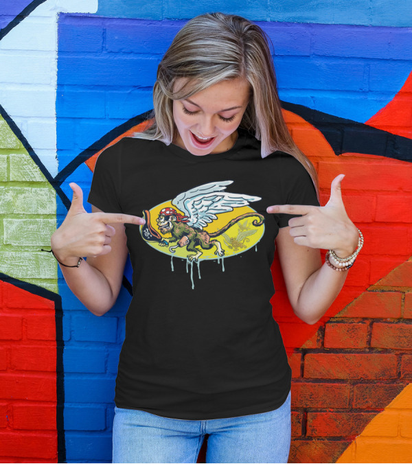 Flying Pirate Monkeys Winged Mischief Adventure T-Shirt