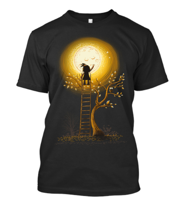 Reach The Moon With Ladder And Glowing Tree T-Shirt