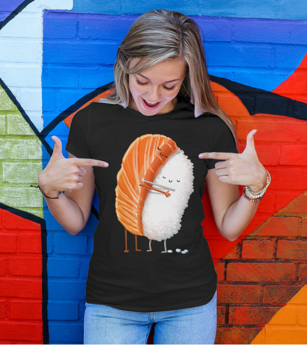 Sushi Hug Salmon Nigiri Embrace T-Shirt