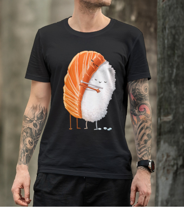 Sushi Hug Salmon Nigiri Embrace T-Shirt