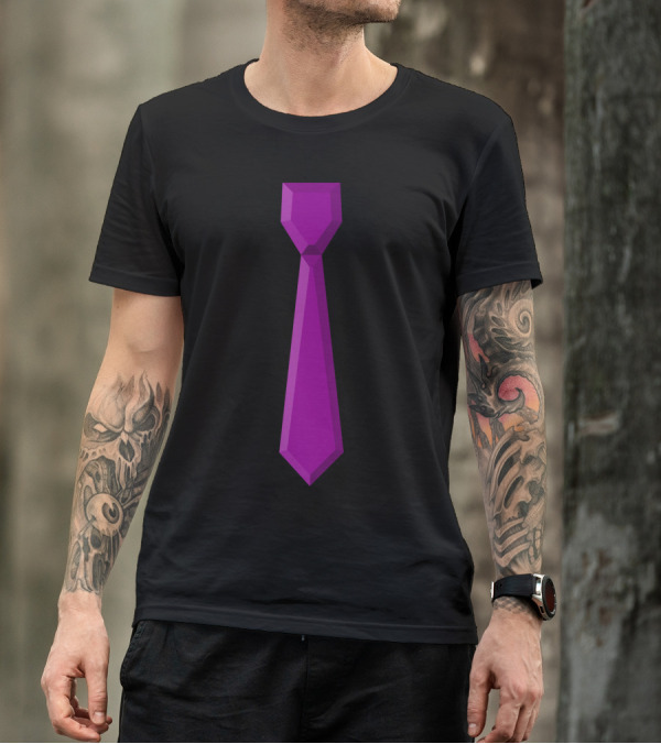 Diamond Tie Purple Geometric T-Shirt