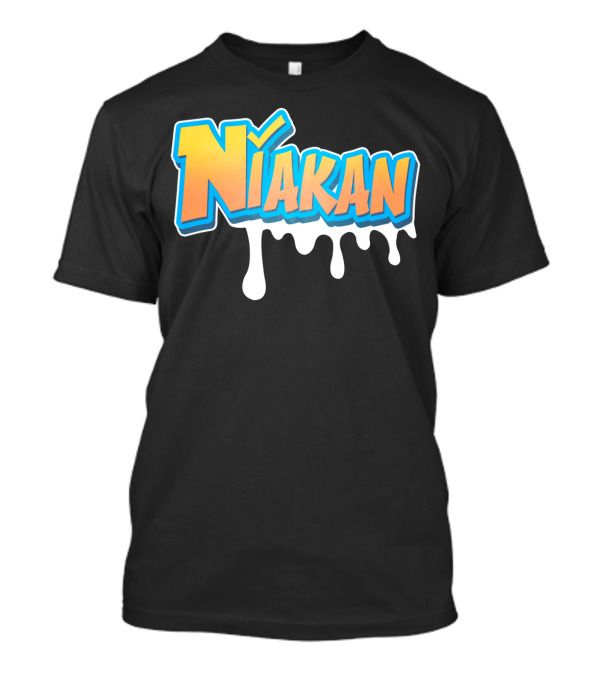 Niakan Store Dripping Text T-Shirt