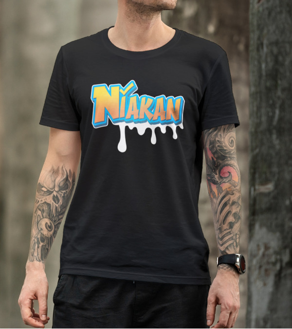 Niakan Store Dripping Text T-Shirt
