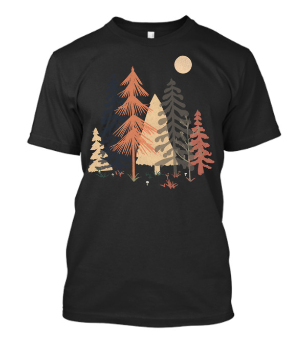 A Spot In The Wood Night Forest Moonlit Pines T-Shirt