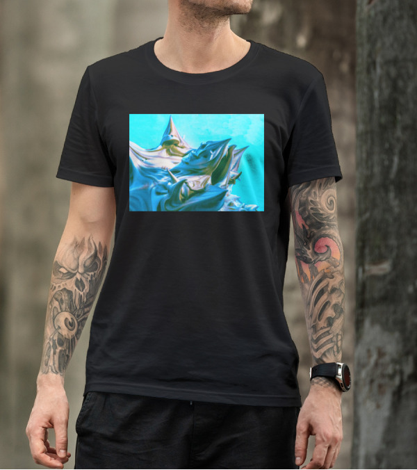 Foam Glacier Peaks In Surreal Turquoise Hues T-Shirt