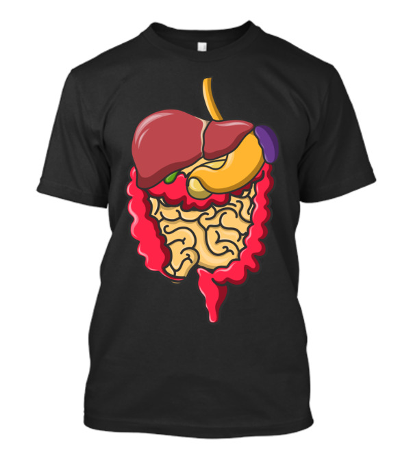 Human Organs Cartoon Colorful Anatomy T-Shirt