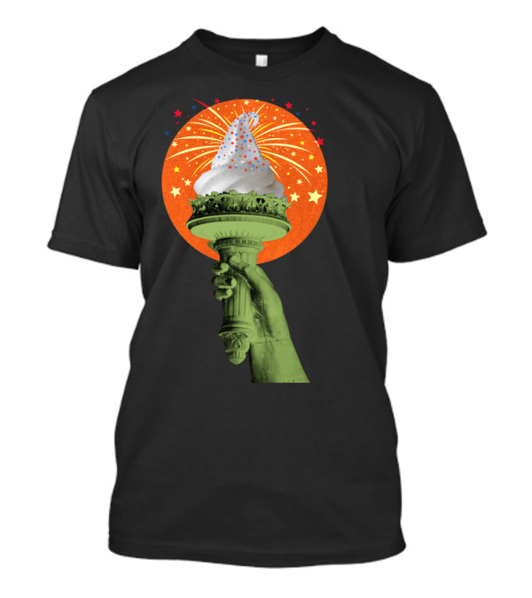 A Taste Of Freedom Pal Statue Torch Ice Cream Fireworks T-Shirt