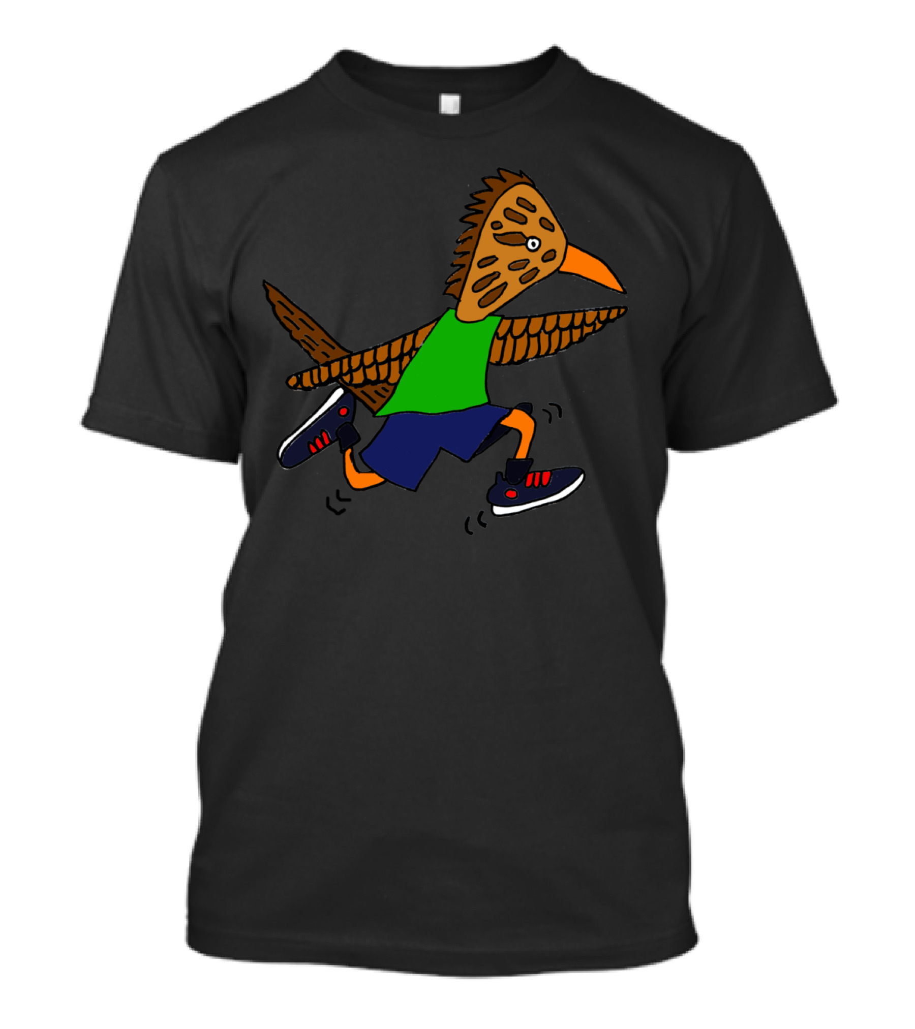 Cool Funny Cartoon Roadrunner Running In Sneakers T-Shirt